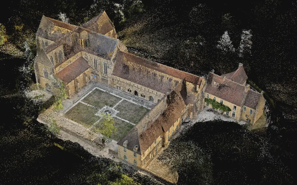 Nuage de points de l'abbaye de l'Épau