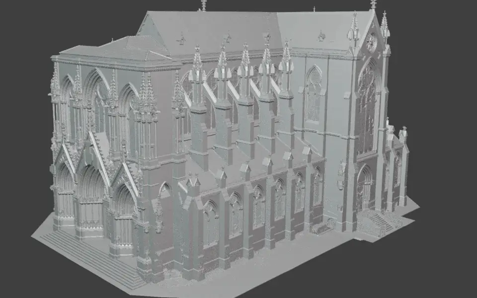 Église de la Rédemption, Lyon : maillage 3D
