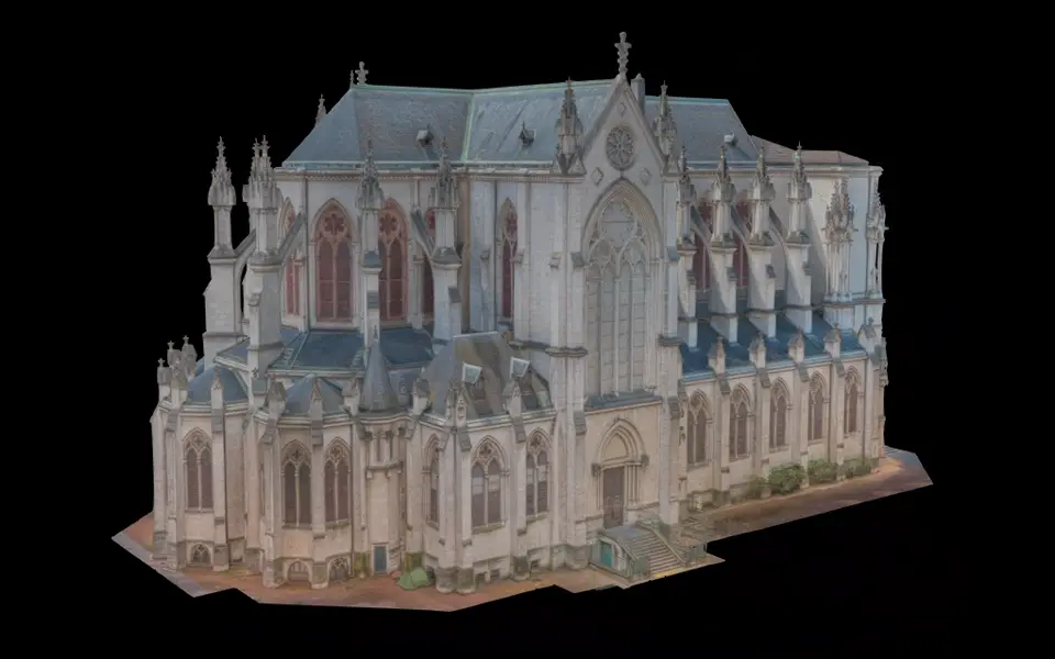 Église de la Rédemption, Lyon : modèle 3D texturé
